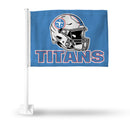 Tennessee Titans Helmet Car Flag on White Pole