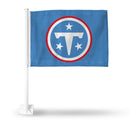Tennessee Titans Light Blue Car Flag on White Pole