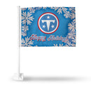 Tennessee Titans Holiday Themed Car Flag on White Pole