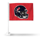 Houston Texans Helmet Logo Red Car Flag (White Pole)