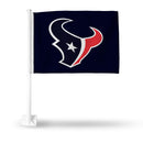 Houston Texans Primary Logo Blue Car Flag (White Pole)