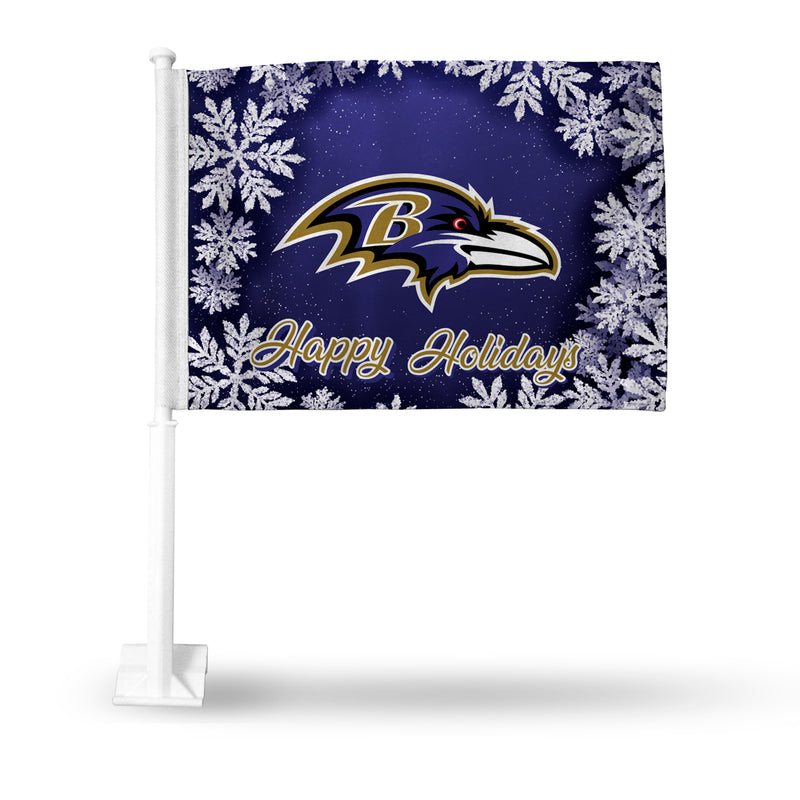 Ravens Holiday Themed Car Flag