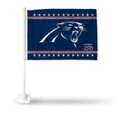 Carolina Panthers America 250 Car Flag - White Pole
