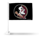 NCAA Florida State Seminoles Double Sided Car Flag -  16" x 19" - Strong Pole that Hooks Onto Car/Truck/Automobile By Rico Industries