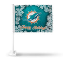 Dolphins Holiday Themed Car Flag