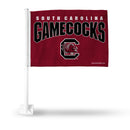 NCAA South Carolina Gamecocks Double Sided Car Flag -  16" x 19" - Strong Pole that Hooks Onto Car/Truck/Automobile By Rico Industries