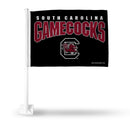 South Carolina Gamecocks Black Car Flag - White Pole
