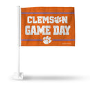 Clemson Game Day Car Flag On White Pole