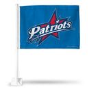 NCAA Francis Marion Patriots Double Sided Car Flag -  16" x 19" - Strong Pole that Hooks Onto Car/Truck/Automobile By Rico Industries