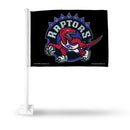NBA Toronto Raptors "Retro Design" Double Sided Car Flag -  16" x 19" - Strong Pole that Hooks Onto Car/Truck/Automobile By Rico Industries