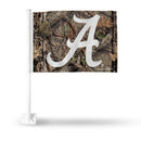 NCAA Alabama Crimson Tide Double Sided Car Flag -  16" x 19" - Strong Pole that Hooks Onto Car/Truck/Automobile By Rico Industries