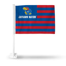 Kansas University "Jayhawk Nation" Car Flag