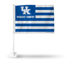 Kentucky Wildcats "Wildcats Country" Car Flag (White Pole)
