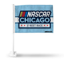 Chicago Street Race Car Flag (White Pole)