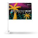 Homestead-Miami Speedway Car Flag (White Pole)