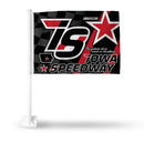 Iowa Speedway Car Flag (White Pole)