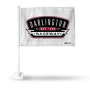 Darlington Raceway Primary Logo Car Flag - White Pole
