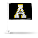 NCAA Appalachian State Mountaineers Double Sided Car Flag -  16" x 19" - Strong Pole that Hooks Onto Car/Truck/Automobile By Rico Industries
