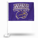 NCAA Western Carolina Catamounts Double Sided Car Flag -  16" x 19" - Strong Pole that Hooks Onto Car/Truck/Automobile By Rico Industries