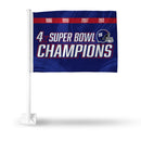 Giants - Ny 4 Time Super Bowl Champs  Car Flag