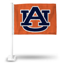 NCAA Auburn Tigers Double Sided Car Flag -  16" x 19" - Strong Pole that Hooks Onto Car/Truck/Automobile By Rico Industries