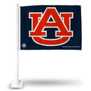 NCAA Auburn Tigers Double Sided Car Flag -  16" x 19" - Strong Pole that Hooks Onto Car/Truck/Automobile By Rico Industries