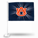 NCAA Auburn Tigers Double Sided Car Flag -  16" x 19" - Strong Pole that Hooks Onto Car/Truck/Automobile By Rico Industries