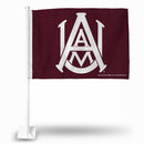 NCAA Alabama A&M Bulldogs Double Sided Car Flag -  16" x 19" - Strong Pole that Hooks Onto Car/Truck/Automobile By Rico Industries