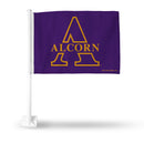 NCAA Alcorn State Braves Double Sided Car Flag -  16" x 19" - Strong Pole that Hooks Onto Car/Truck/Automobile By Rico Industries
