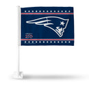 New England Patriots America 250 Car Flag - White Pole