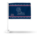 Mississippi Rebels America 250 Car Flag - White Pole