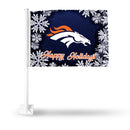 Broncos Holiday Themed Car Flag