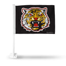 NCAA Grambling State Tigers Double Sided Car Flag -  16" x 19" - Strong Pole that Hooks Onto Car/Truck/Automobile By Rico Industries