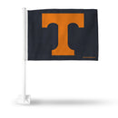 NCAA Tennessee Volunteers Double Sided Car Flag -  16" x 19" - Strong Pole that Hooks Onto Car/Truck/Automobile By Rico Industries