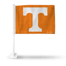 Tennessee Volunteers Primary Logo Orange Car Flag -  White Pole