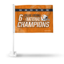 Tennessee University 6 Time College Football Champs Car Flag