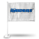 NCAA Middle Tennessee Blue Raiders Double Sided Car Flag -  16" x 19" - Strong Pole that Hooks Onto Car/Truck/Automobile By Rico Industries