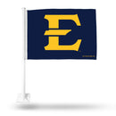 NCAA East Tennessee State Buccaneers Double Sided Car Flag -  16" x 19" - Strong Pole that Hooks Onto Car/Truck/Automobile By Rico Industries