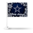 Dallas Cowboys Happy Holidays Car Flag