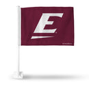 NCAA Eastern Kentucky Colonels Double Sided Car Flag -  16" x 19" - Strong Pole that Hooks Onto Car/Truck/Automobile By Rico Industries
