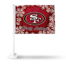49Ers Holiday Themed Car Flag