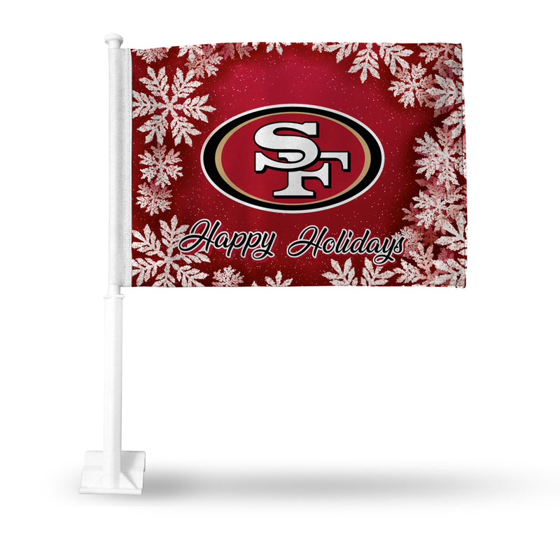 49Ers Holiday Themed Car Flag