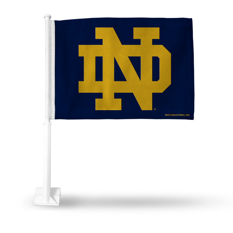 Notre Dame Blue Car Flag
