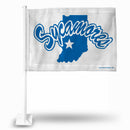 NCAA Indiana State Sycamores Double Sided Car Flag -  16" x 19" - Strong Pole that Hooks Onto Car/Truck/Automobile By Rico Industries