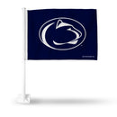 NCAA Penn State Nittany Lions Double Sided Car Flag -  16" x 19" - Strong Pole that Hooks Onto Car/Truck/Automobile By Rico Industries