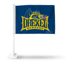 Drexel Dragons Primary Logo Car Flag - White Pole