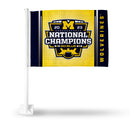 Michigan Wolverines 2023-24 CFP National Champions Car Flag