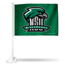 NCAA Northeastern State RiverHawks Double Sided Car Flag -  16" x 19" - Strong Pole that Hooks Onto Car/Truck/Automobile By Rico Industries
