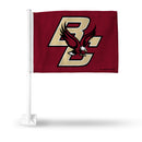 NCAA Boston College Eagles Double Sided Car Flag -  16" x 19" - Strong Pole that Hooks Onto Car/Truck/Automobile By Rico Industries