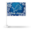 Lions Holiday Themed Car Flag